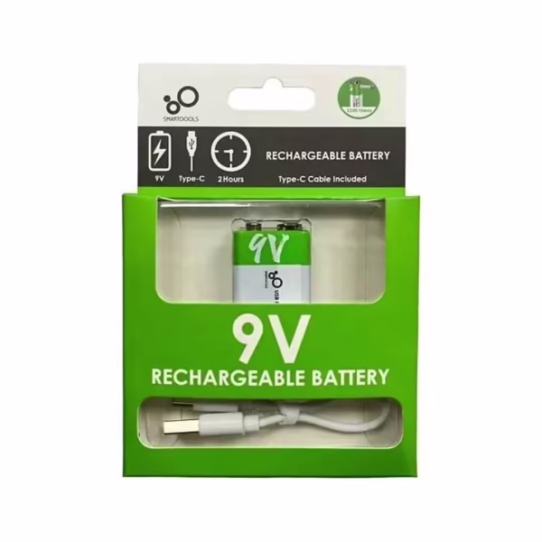 Bateria De 9 Voltios USB Recargable
