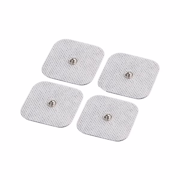 Pack x 4 electrodos 5×5 cm cuadrados de Botón tipo Snap
