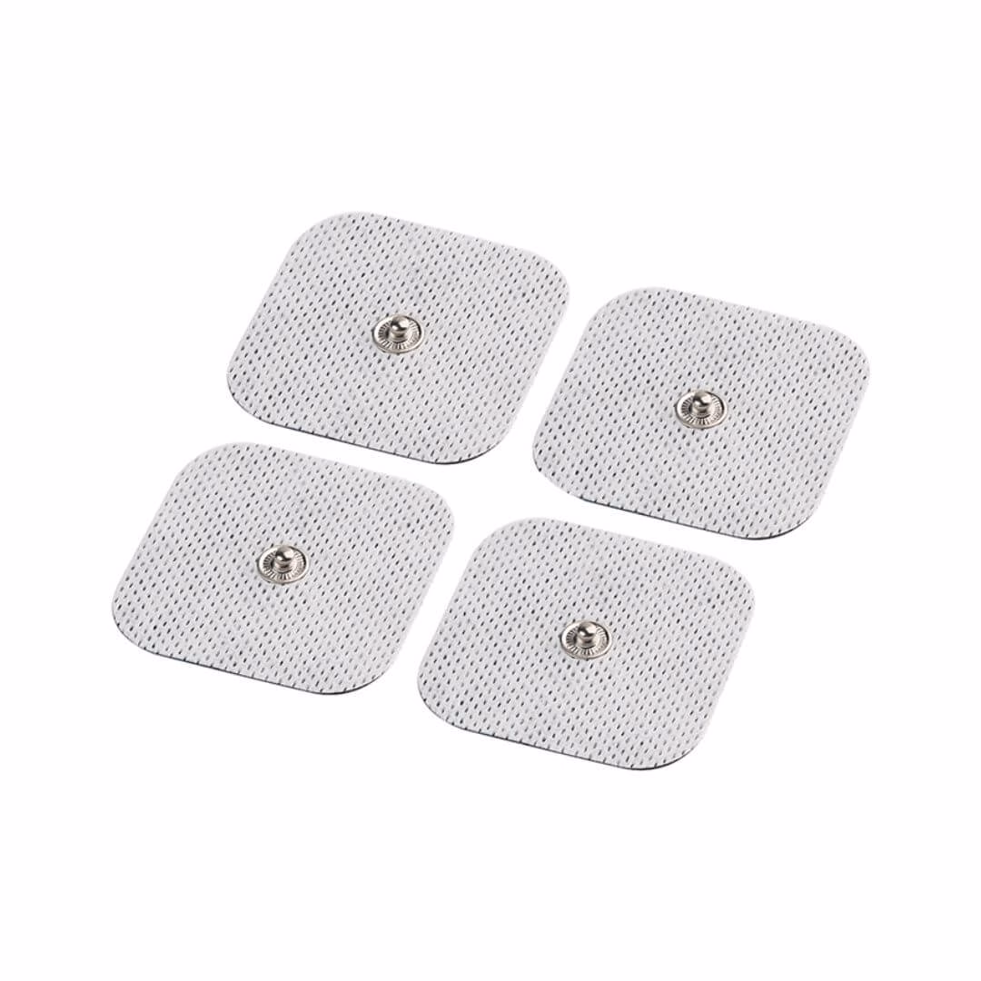 Pack x 4 electrodos 5×5 cm cuadrados de Botón tipo Snap