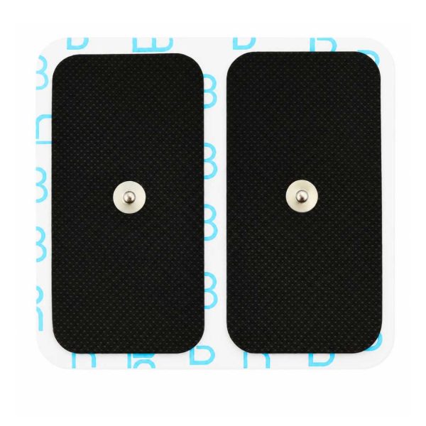Paquete de 2 Electrodos 5x10cm Compatibles para Compex - 1 Botón
