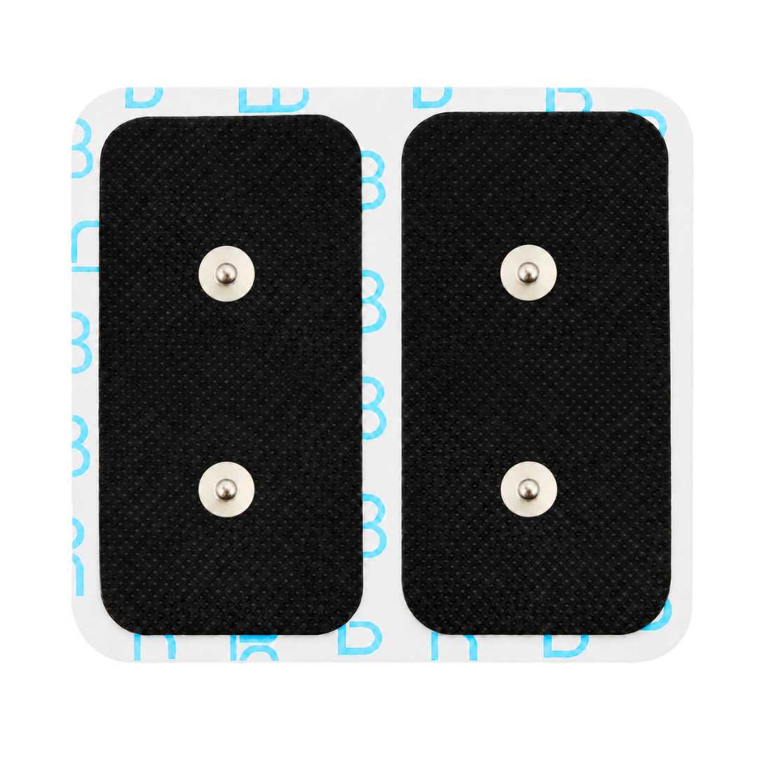 Paquete de 2 Electrodos 5x10cm Compatibles para Compex - 2 Botones
