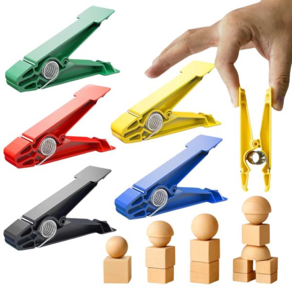Kit de Pinzas para Entrenamiento de Mano, Agarre y Destreza con Juego de Bloques